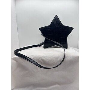 Unbranded Black Star Shoulder‎ or Crossbody Purse Zipped Small Opening